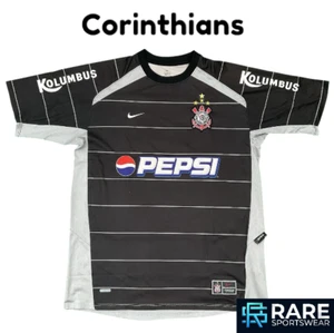 AUTÉNTICA CAMISETA DE FUTBOL CORINTHIANS 2003-05 VISITANTE GRANDE ADULTO (BUENA) Nº10 - Imagen 1 de 8
