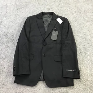 John Varvatos Blazer Boys 14 R Wool Black Sport Coat Jacket Casual Youth Kids - Picture 1 of 14
