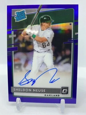 2020 Optic purple auto Rated Rookie Sheldon Neuse #'d 89/125 - Image 1 of 2