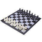 Ensemble d'étui d'échecs de voyage magnétique amusant en plastique portable petit noir blanc