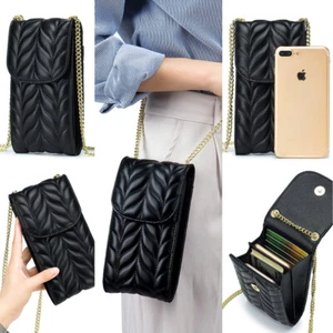 Women Cross Body PU Leather Mobile Phone Shoulder Bag Handbag Purse Wallet Pouch - Picture 1 of 21