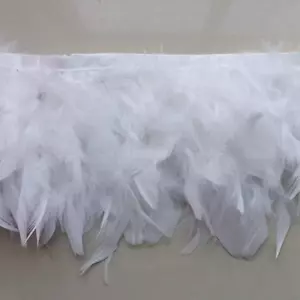 Turkey Feathers Trim Fringe for Party Wedding Dress Sewing Crafts Costumes Decor - Picture 1 of 12