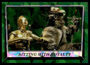 2023 TOPPS STAR WARS CROMATO ZAFFIRO ROSSO SEDUTA CON VERDE ROYALTY 43/60 #82 - Foto 1 di 2