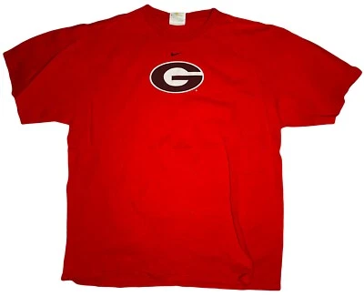 *VTG* Nike Team Y2K NCAA Georgia Bulldogs Center Swoosh Red Shirt; XL - Image 1 of 4