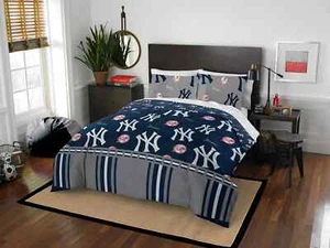 Juego de cama en bolsa MLB New York Yankees, tamaño queen, colores del equipo envío gratuito - Imagen 1 de 3