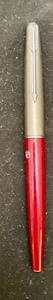 VINTAGE PARKER 45 RAGE RED FOUNTAIN PEN, STEEL F NIB, MONOGRAM "EF", c1963 g - Picture 1 of 10