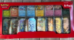 Prismatic Evolutions Mini Tin 8-Pack - Costco Exclusive - Complete Art Set - Neu - Bild 1 von 2