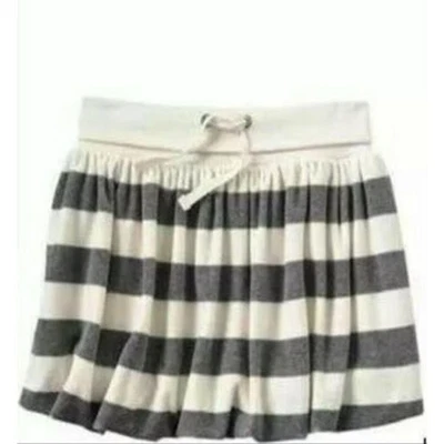 Новый с Ярлыками Gap Kids девочек слоновой кости кремовый серый полоски велюр пузырь юбка тянуть на средний 8 - Изображение 1 из 2