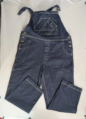 Sean John Overalls Men 3XL Dark Blue Denim Carpenter Logo Streetwear Vintage Y2K - Image 1 of 4