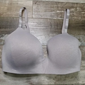 Victoria's Secret Bra 38DD No Wire Tshirt Lightly Lined Wireless Gray - Picture 1 of 4