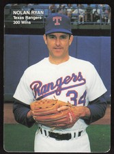 1991 Mother's Cookies Nolan Ryan 300 Wins   Nolan Ryan #1 Texas Rangers