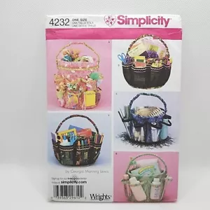 Simplicity 4232 Bucket Organizers 5 Gallon Orv5 Quart Size Sewing Pattern Uncut - Picture 1 of 9