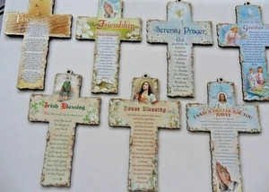 Cross 6" Mdf Serenity Prayer, Guardian Angel, I said a prayer, House blessing - Picture 1 of 21