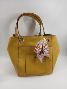 Steve Madden Mustard Bwilde W/ Detachable Wristlet Makeup Bag (New) - Picture 1 of 19