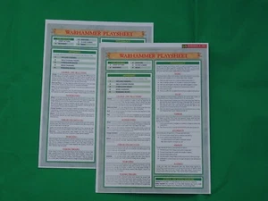 GW WARHAMMER 6° EDIZIONE STARTER SET FOGLI DI GIOCO X 2. VERDE 1748 - Foto 1 di 1