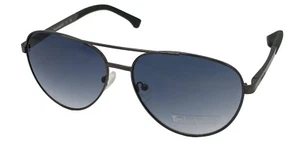 Timberland Sunglass Mens Matte Black Metal Aviator Solid Smoke Lens TB7210 2A - Picture 1 of 13