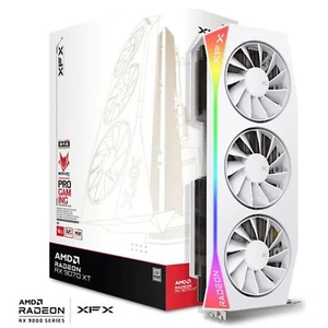 XFX Mercury Radeon RX 9070 XT OC Gaming RGB White Edition, 16GB GDDR6, HDMI - Bild 1 von 5