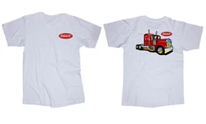 Peterbilt Truck white T-shirt Trucking Semi Tractor Trailer Big Rig - Picture 1 of 1