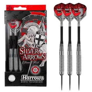Harrows Silver Arrows Precision Brass Barrels & Marathon Flights Darts - Picture 1 of 3