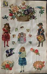 CHROMOS WAFFELN 19. JAHRHUNDERT VERSCHIEDENE ALBUMSEITE + TROMMEL - Bild 1 von 1