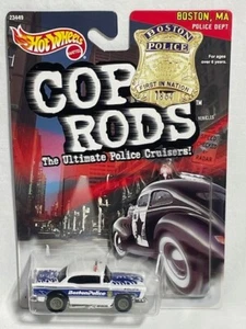 Hot Wheels COP RODS 55 Chevy, Boston MA, White, 1/64 - Picture 1 of 2