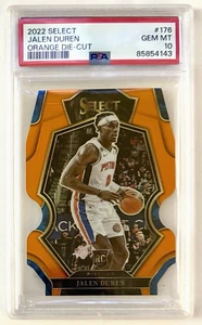 Jalen Duren 2022 SELECT PREMIER ROOKIE ORANGE Die Cut Pistons NBA RC /65 PSA 10 - Picture 1 of 2