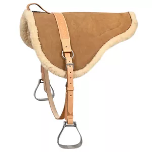 90HS Hilason Natural Horsemanship Leather Bareback Western Treeless Schabracke - Bild 1 von 6