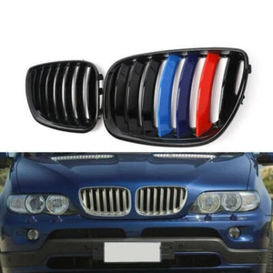 Black M Color Front Kidney Grill Grille for BMW X5 E53 2004-2006 51137113734 - Picture 1 of 11