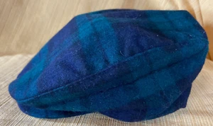 Vintage Pendleton grün blau kariert Zeitungsjunge Cabbie Größe Small BESCHREIBUNG LESEN - Bild 1 von 9