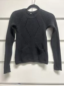 Maglione maglia Lululemon nero/grigio scuro taglia 2 (BinC1) - Foto 1 di 6