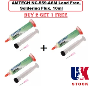 AMTECH NC-559-ASM Lead Free, Soldering Flux, 10ml UK STOCK BUY 2 GET 1 FREE - Picture 1 of 6
