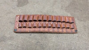 Vintage Hunter Leather Ammo Belt Holder Slide-On 12 Rounds Fits .308 and more - Picture 1 of 7