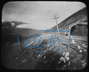 CANADIAN PACIFIC RAILWAY GRAN COBERTIZO DE NIEVE CANADÁ C1890 Magic Lantern Slide FOTO - Imagen 1 de 5
