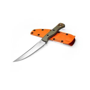 Benchmade 15500-3 Meatcrafter Plain Edge  Green G-10 6.08" Fixed Blade Knife - Picture 1 of 9