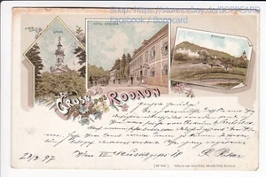 WIEN 23 , LIESING , LITHO GRUSS AUS RODAUN , BAHNHOF , 1897  Q - Picture 1 of 2