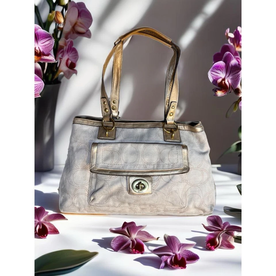 Bolso de mano Coach Penelope Signature puntadas de lino bolso F19231 Foto 1 de 4