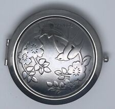 Collectable Vintage Vanroe Compact Mirror Roses And Swallow Bird Design