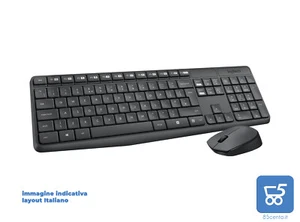 Combo Tastiera e Mouse Wireless senza Fili Logitech Ricevitore USB Lavoro Dad It - Foto 1 di 4