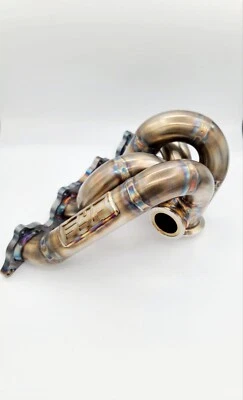 MITSUBISHI LANCER EVOLUTION 7/8/9 COLECTOR DELANTERO ACERO INOXIDABLE BANDA V 45MM Foto 1 de 3