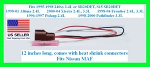 fits 00-04 XTERRA MAF MASS FLOW SENSOR Plug Pigtail Connector Harness Wire - Picture 1 of 1
