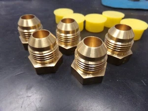 (5) Enchufe de tubo acampanado de latón Parker: tubo de 1/2" OD, 37 ° extremos acampanados de destello angular (c) - Imagen 1 de 6