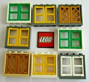 Lego 1x4x3 Fenster mit Scheibe, Gitter oder Glas (2er Pack) ID 60594, 60607 - Bild 1 von 37