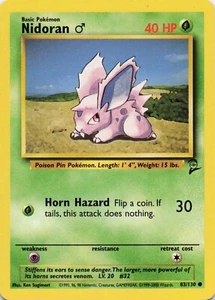 Nidoran M #83/130 - Base Set 2 - Pokémon TCG - VLP - Picture 1 of 2
