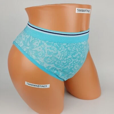 LANE BRYANT CACIQUE BANDA ANCHA ALGODÓN HIPSTER 18/20 PANTY AQUA AZUL ENCAJE LOOK  Foto 1 de 4
