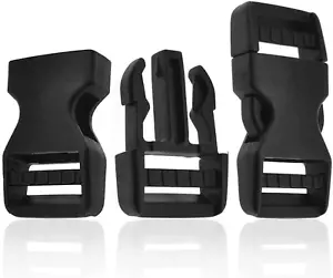 Quick Side Release Buckles 1" Wide Dual Adjustable No Sewing Clips Snaps Heavy D - Picture 1 of 7