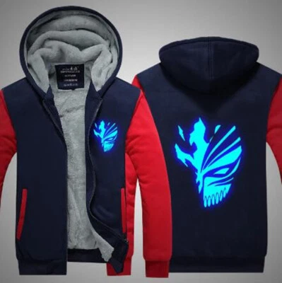 Sudadera con Capucha de Invierno Death Kurozaki Ichigo Juegos con disfraces Gruesa Sudadera con Capucha Chaqueta Foto 1 de 4