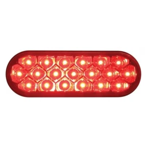 19 LED Oval Reflector Stop, Turn & Tail Light - Red LED/Red Lens - Picture 1 of 5