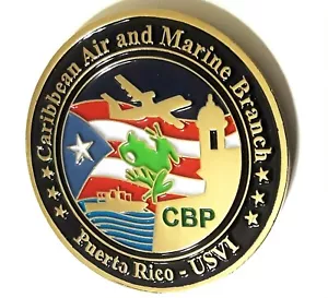 Medaille AIR MARINE Challenge Coin BORDER PATROL CBP PUERTO RICO Flagge Token - Bild 1 von 6