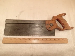 DISSTON & SONS No. 4 Steel-Spine 12" Dovetail Tenon Back Saw, 13 TPI, Mid 1900's - Picture 1 of 12