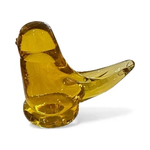 Titan Kunst Glas Golden Canary signiert von W Ward datiert 1989 2,75" hoch - Bild 1 von 6